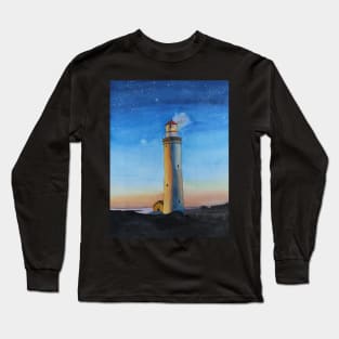 Lighthouse at Night Long Sleeve T-Shirt